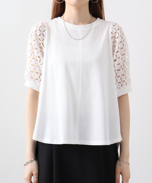 セール】Eglantine 袖ﾚｰｽｶｯﾄｿｰ（Tシャツ/カットソー