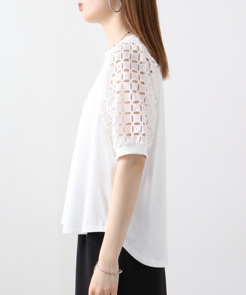 セール】Eglantine 袖ﾚｰｽｶｯﾄｿｰ（Tシャツ/カットソー