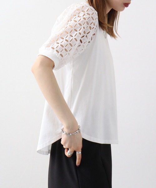 セール】Eglantine 袖ﾚｰｽｶｯﾄｿｰ（Tシャツ/カットソー