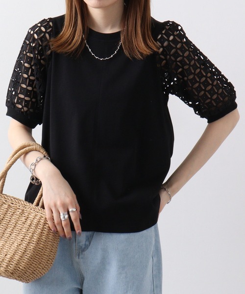 セール】Eglantine 袖ﾚｰｽｶｯﾄｿｰ（Tシャツ/カットソー