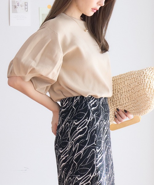 美品♡ エポカ パフスリーブ 半袖 ニット カットソー プルオーバー サイズ40 美品♡ エポカ パフスリーブ 半袖 ニット カットソー プル