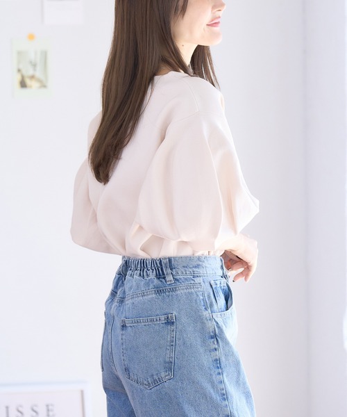 ＼NEW／ ボリュームスリーブ プルオーバー パフスリーブ Tシャツ レディース トップス 半袖 夏 大きめ ゆったり 大人可愛い クルーネック Bell Pony ベルポニー 楽天市場】大きいサイズ レディース トップス カットソー