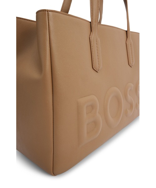 【関税込み】BOSS ブラウン Envelope エンボスロゴ バッグ BOSS（ボス）の「デボスロゴ トートバッグ（トートバッグ）」 - WEAR
