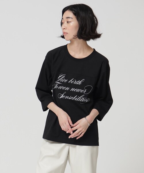 GALLEST（ギャレスト）の「◆フットボールTシャツ（Tシャツ/カットソー・レディース・ブラック/ホワイト・05/38）」の2枚目の写真