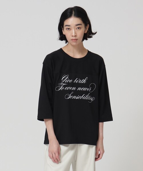 GALLEST（ギャレスト）の「◆フットボールTシャツ（Tシャツ/カットソー・レディース・ブラック/ホワイト・05/38）」の4枚目の写真