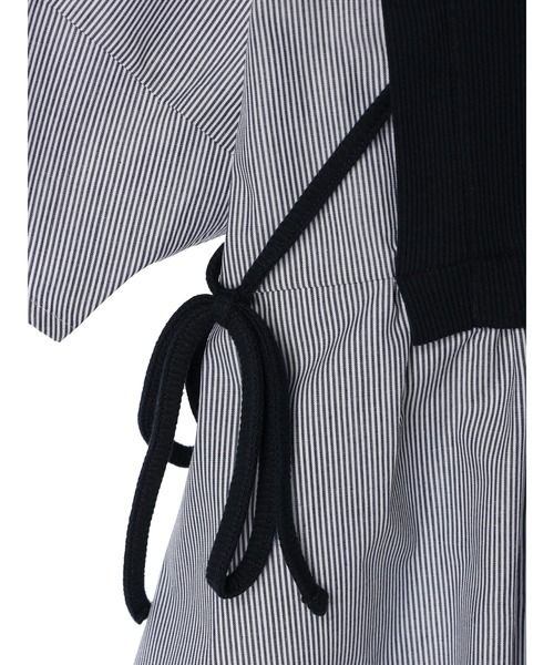 Green　Parks（グリーンパークス）の「テレコドッキングチュニック（チュニック・レディース・ブラック/ホワイト系その他2/ストライプ・FREE）」の18枚目の写真