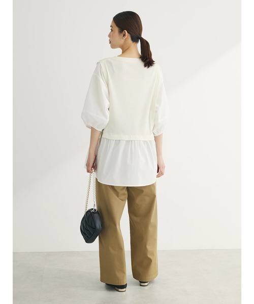 Green　Parks（グリーンパークス）の「テレコドッキングチュニック（チュニック・レディース・ブラック/ホワイト系その他2/ストライプ・FREE）」の6枚目の写真