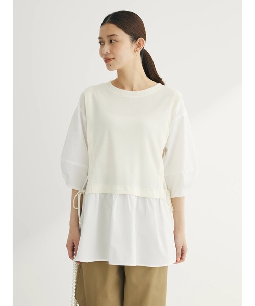 Green　Parks（グリーンパークス）の「テレコドッキングチュニック（チュニック・レディース・ブラック/ホワイト系その他2/ストライプ・FREE）」の7枚目の写真