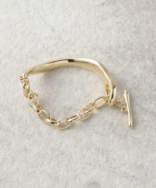 OPAQUE.CLIP(オペークドットクリップ)の「◆メタルバー×チェーンブレスレット(ブレスレット・レディース・シルバー/ゴールド・00)」の4枚目の写真