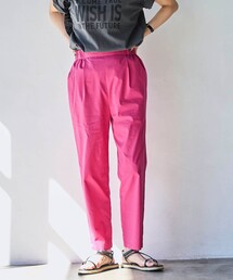 ライトコットンストレッチテーパードパンツ