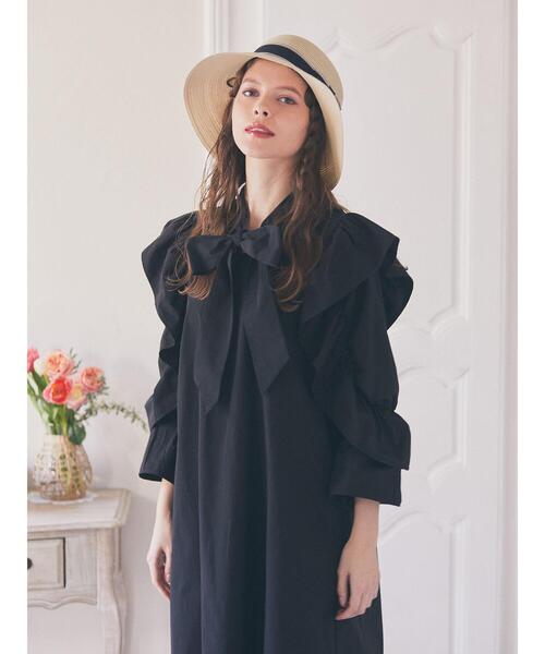 Maison de FLEUR（メゾンドフルール）の「オペラリボンハット（ハット・レディース・ブラック/ライトブラウン・FREE）」の17枚目の写真