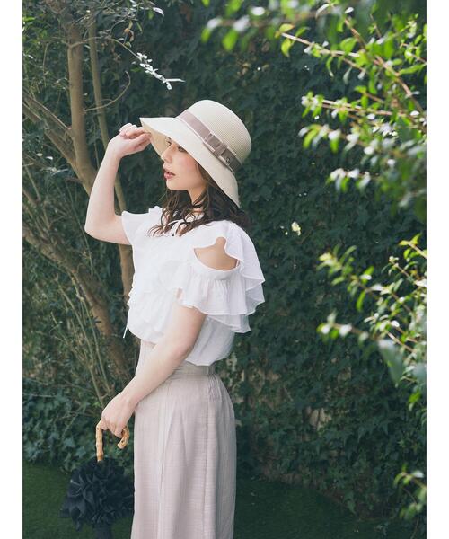 Maison de FLEUR（メゾンドフルール）の「オペラリボンハット（ハット・レディース・ブラック/ライトブラウン・FREE）」の19枚目の写真