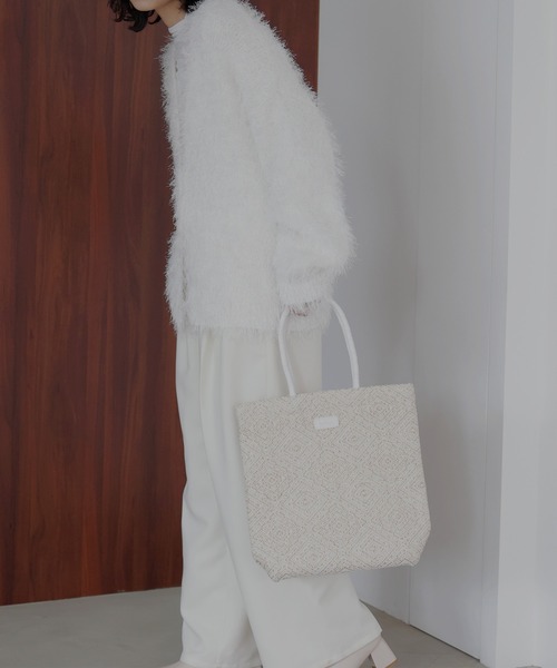 ラメジャガードトートバッグ（トートバッグ）｜hellam（へラム）