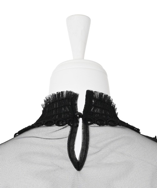 Narcissus(ナルシス)の「【キャミソール付き】フラワーチュールレースブラウス(シャツ/ブラウス・レディース・ブルー/ブラック・FREE)」の14枚目の写真