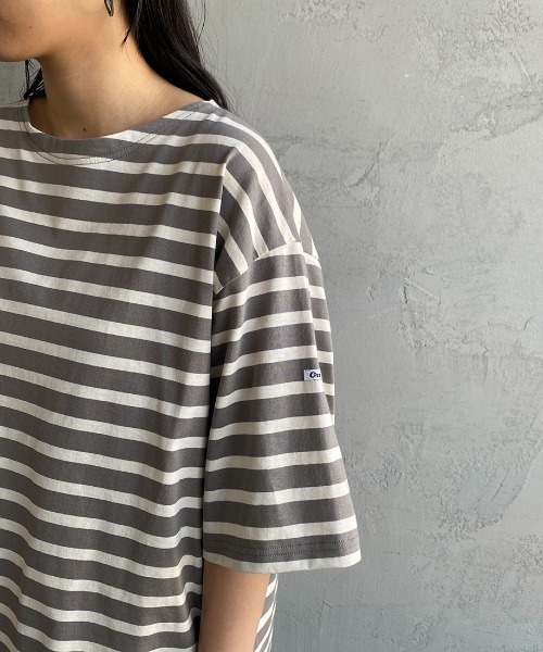 ORCIVAL（オーシバル）の「【WEB限定】[ORCIVAL/オーシバル] ボートネック ショートスリーブTシャツ（Tシャツ/カットソー・レディース・ブラック/グレイッシュベージュ/ブラック系その他/ホワイト/オレンジ・4/5）」の9枚目の写真