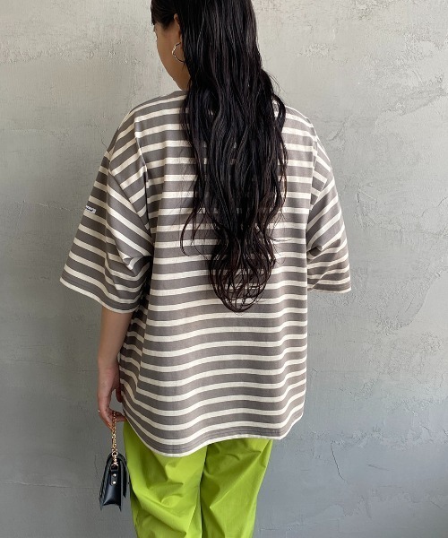 ORCIVAL（オーシバル）の「【WEB限定】[ORCIVAL/オーシバル] ボートネック ショートスリーブTシャツ（Tシャツ/カットソー・レディース・ブラック/グレイッシュベージュ/ブラック系その他/ホワイト/オレンジ・4/5）」の8枚目の写真