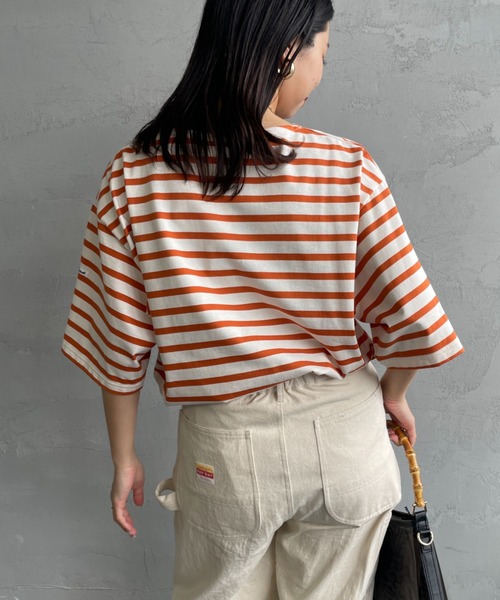 ORCIVAL（オーシバル）の「【WEB限定】[ORCIVAL/オーシバル] ボートネック ショートスリーブTシャツ（Tシャツ/カットソー・レディース・ブラック/グレイッシュベージュ/ブラック系その他/ホワイト/オレンジ・4/5）」の17枚目の写真