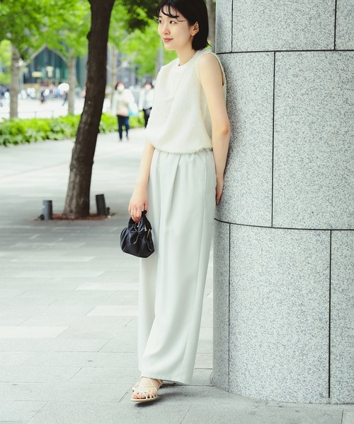 Demi-Luxe BEAMS(デミルクス ビームス)の「Demi-Luxe BEAMS / カットジャカード ノースリーブ ブラウス(シャツ/ブラウス・レディース・オフホワイト/ブラック・ONE SIZE)」の16枚目の写真