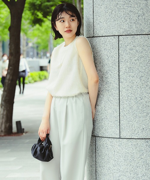 Demi-Luxe BEAMS(デミルクス ビームス)の「Demi-Luxe BEAMS / カットジャカード ノースリーブ ブラウス(シャツ/ブラウス・レディース・オフホワイト/ブラック・ONE SIZE)」の14枚目の写真