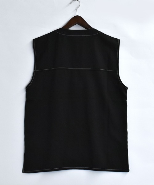 Starting Over(スターティングオーバー)の「oversize stitching vest/オーバーサイズ ステッチング ベスト(ベスト・メンズ・チャコールグレー/ブラック/カーキ・M/L/XL)」の7枚目の写真