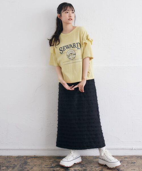RETRO GIRL(レトロガール)の「立体チュールナローSK(スカート・レディース・ブラウン/ナチュラル/ブラック・FREE)」の12枚目の写真