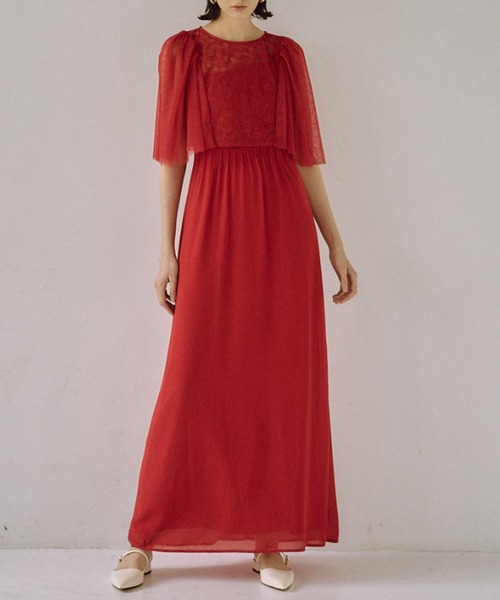 lerure リルアー　2way puff tulle dress オケージョン LE'RURE ドレス 2way puff tulle dress 「低身長向けサイズあり