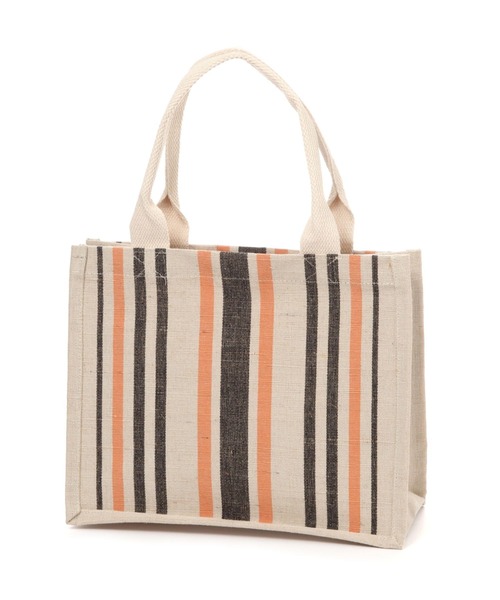 BAYFLOW（ベイフロー）の「[A4サイズ収納可能]BF JUICY COLORSストライプバッグ（トートバッグ・レディース・ブラック/ネイビー/ピンク・0）」の5枚目の写真