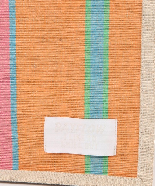 BAYFLOW（ベイフロー）の「[A4サイズ収納可能]BF JUICY COLORSストライプバッグ（トートバッグ・レディース・ブラック/ネイビー/ピンク・0）」の11枚目の写真