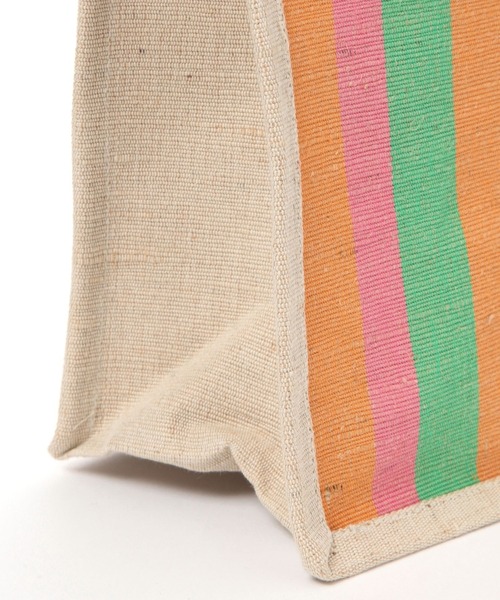 BAYFLOW（ベイフロー）の「[A4サイズ収納可能]BF JUICY COLORSストライプバッグ（トートバッグ・レディース・ブラック/ネイビー/ピンク・0）」の12枚目の写真