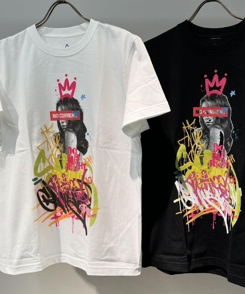 NO COMMENT PARIS(ノーコメントパリ)の「【NO COMMENT PARIS】 ”DO ME RIGHT”プリント ショートスリーブTEE(Tシャツ/カットソー・メンズ・ホワイト/ブラック・2/3/4)」の3枚目の写真