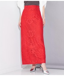 Settimissimo | パネル柄レース マキシ丈 スカート(スカート)
