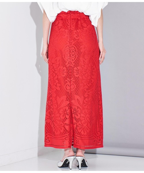 Settimissimo（セッティミッシモ）の「パネル柄レース マキシ丈 スカート（スカート・レディース・レッド/オフホワイト・38）」の22枚目の写真