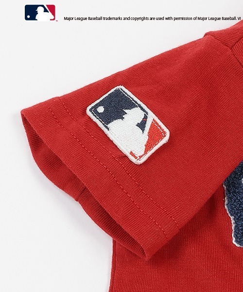 petit main（プティマイン）の「【MLB】切替カバーオール（ロンパース・キッズ・ネイビー/オフホワイト/レッド・70cm/80ｃｍ）」の13枚目の写真