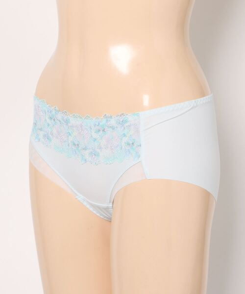 Triumph（トリンプ）の「恋するブラ613 ボーイズレングス TR613 PT（ショーツ・レディース・グリーン/ホワイト/ベージュ・L/M）」の9枚目の写真