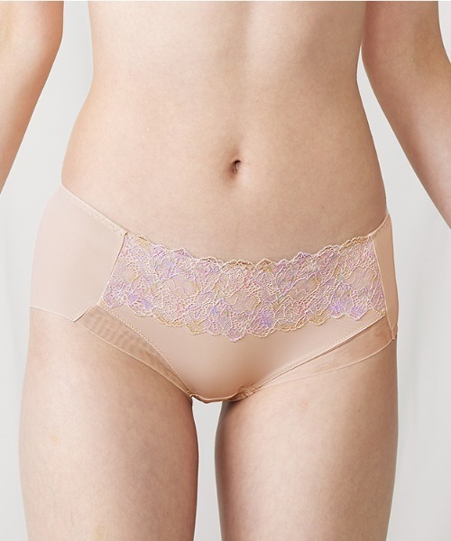 Triumph（トリンプ）の「恋するブラ613 ボーイズレングス TR613 PT（ショーツ・レディース・グリーン/ホワイト/ベージュ・L/M）」の3枚目の写真