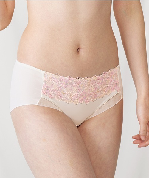 Triumph（トリンプ）の「恋するブラ613 ボーイズレングス TR613 PT（ショーツ・レディース・グリーン/ホワイト/ベージュ・L/M）」の2枚目の写真