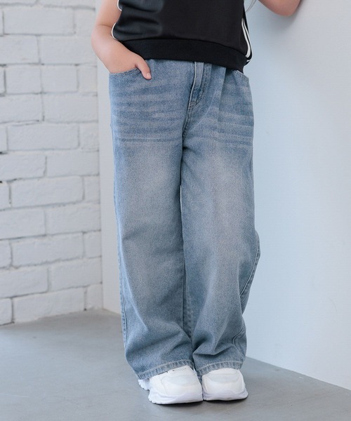 10C REPIPI（ジューシーレピピ）の「【10C REPIPI】ワイドホックデニムパンツ（デニムパンツ・キッズ・ブルー系その他/ブラック/ライトブルー・110cm/120cm/130cm）」の3枚目の写真