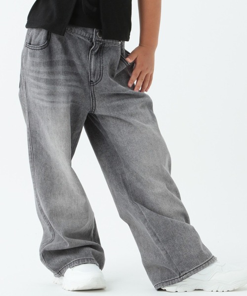 10C REPIPI（ジューシーレピピ）の「【10C REPIPI】ワイドホックデニムパンツ（デニムパンツ・キッズ・ブルー系その他/ブラック/ライトブルー・110cm/120cm/130cm）」の2枚目の写真
