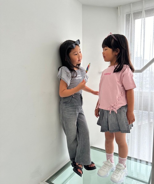 10C REPIPI（ジューシーレピピ）の「【10C REPIPI】ワイドホックデニムパンツ（デニムパンツ・キッズ・ブルー系その他/ブラック/ライトブルー・110cm/120cm/130cm）」の5枚目の写真