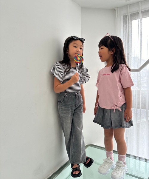 10C REPIPI（ジューシーレピピ）の「【10C REPIPI】ワイドホックデニムパンツ（デニムパンツ・キッズ・ブルー系その他/ブラック/ライトブルー・110cm/120cm/130cm）」の6枚目の写真