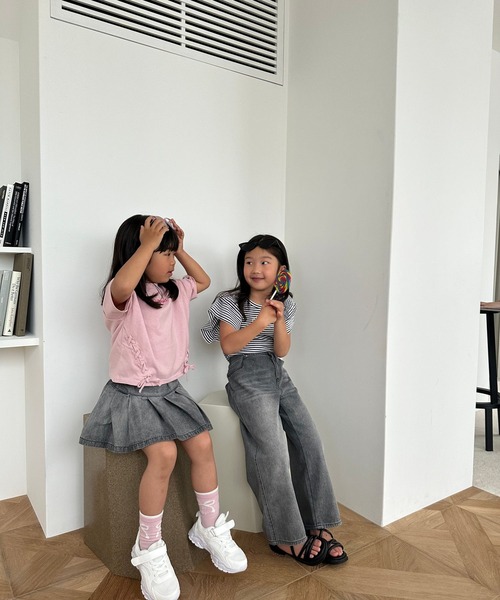 10C REPIPI（ジューシーレピピ）の「【10C REPIPI】ワイドホックデニムパンツ（デニムパンツ・キッズ・ブルー系その他/ブラック/ライトブルー・110cm/120cm/130cm）」の7枚目の写真