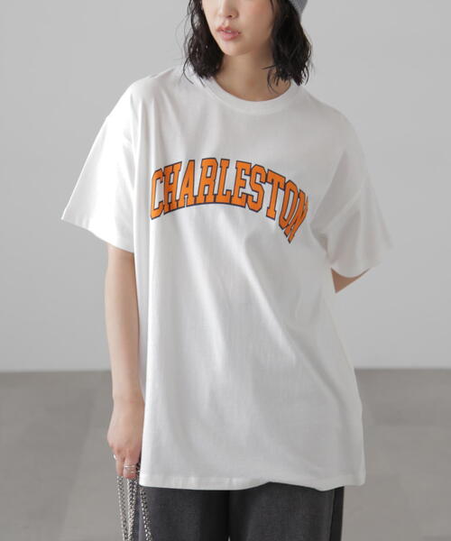 FREE'S MART（フリーズマート）の「カレッジロゴビッグＴシャツ（Tシャツ/カットソー・レディース・ネイビー/レッド/ホワイト・FREE）」の6枚目の写真