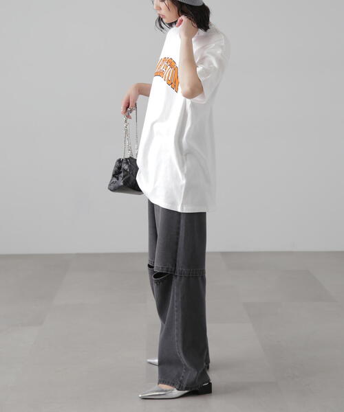 FREE'S MART（フリーズマート）の「カレッジロゴビッグＴシャツ（Tシャツ/カットソー・レディース・ネイビー/レッド/ホワイト・FREE）」の10枚目の写真