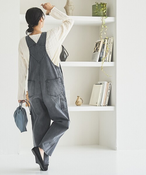 coen（コーエン）の「デニムオーバーオール（サロペット/オーバーオール・レディース・ダークグレー/コバルトブルー・M/L）」の7枚目の写真