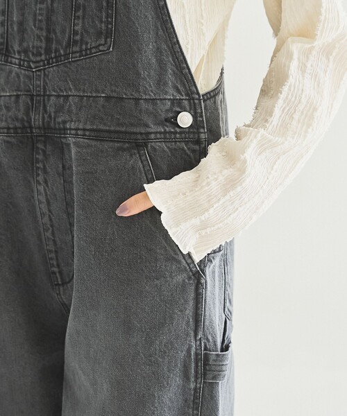 coen（コーエン）の「デニムオーバーオール（サロペット/オーバーオール・レディース・ダークグレー/コバルトブルー・M/L）」の10枚目の写真