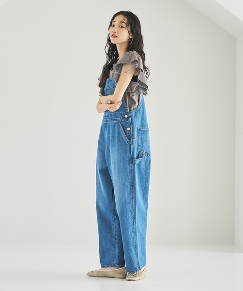 coen（コーエン）の「デニムオーバーオール（サロペット/オーバーオール・レディース・ダークグレー/コバルトブルー・M/L）」の17枚目の写真