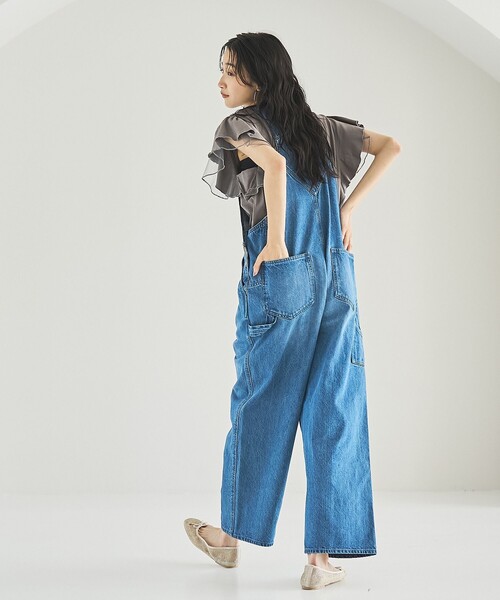 coen（コーエン）の「デニムオーバーオール（サロペット/オーバーオール・レディース・ダークグレー/コバルトブルー・M/L）」の18枚目の写真