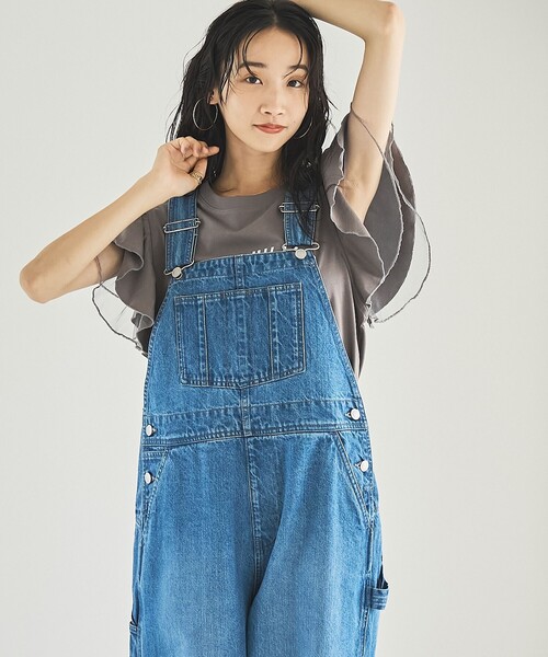 coen（コーエン）の「デニムオーバーオール（サロペット/オーバーオール・レディース・ダークグレー/コバルトブルー・M/L）」の19枚目の写真