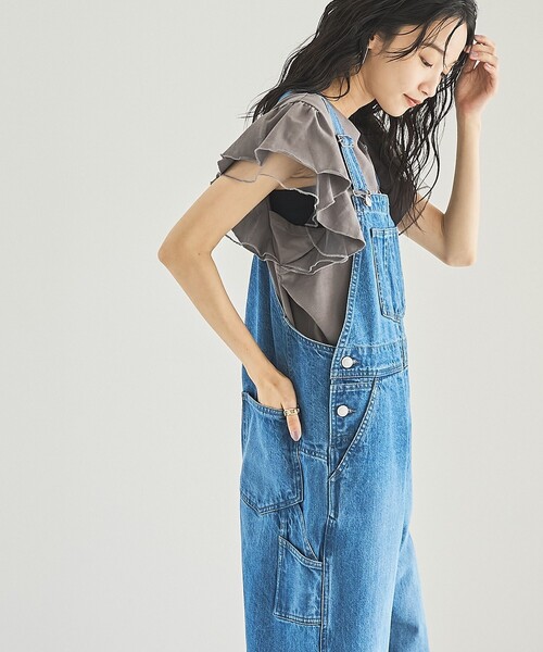 coen（コーエン）の「デニムオーバーオール（サロペット/オーバーオール・レディース・ダークグレー/コバルトブルー・M/L）」の22枚目の写真