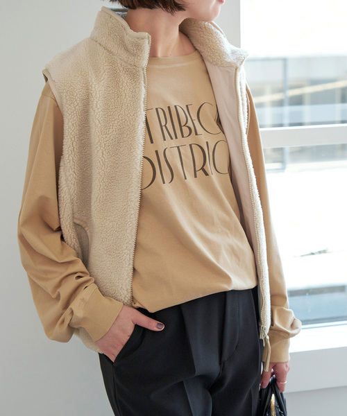 シルケット天竺ロゴロンTEE2（Tシャツ/カットソー）｜Spick & Span（スピックアンドスパン）